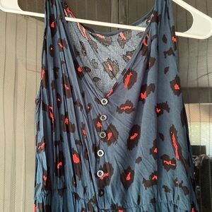 Shein cute summer dress leopard pattern. Sz L 8/10